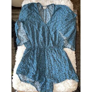 Natural Life Women’s Sz. S Sea Green Floral One Pc. Romper. Great Outfit